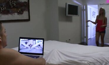 Slutty Blonde Takes Her A Giant Cock From Her New Neighbor