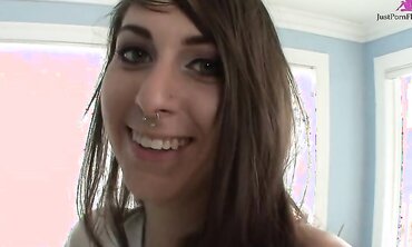Tatted And Pierced Brunette Gets A Thick Anal Creampie
