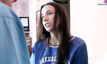 Belle Knox Takes The Coach's Big Dick