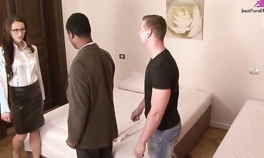 Wife Gets Cuckold from Black Man and Husband Cleans up Cum