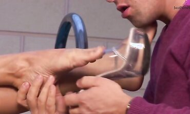 Footjob Leads To Hard Pounding Sex With A Finish On Jasmines Toes