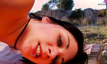 Outdoors, Natural Tits, Gaping, 18+, One on One, Tattooes/Piercings, Fresh Faces, Threesome, Shaved Pussy, Facial Cumshot