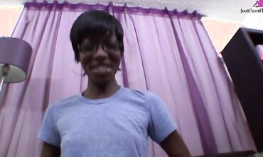 Taylor Rubs Her Black Pussy Then Sucks Cock For The Facial Cumshot