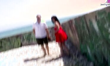 Facial Cumshot, Shaved Pussy, Outdoors, Fresh Faces, One on One, Natural Tits