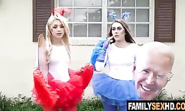 Taboo Stepdaughter and Dad in a Wild Four-Way Election Party