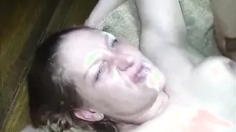 Swinger Fiancee Gets Her First Interracial Gangbang Creampie