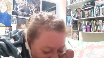 Hotwife MILF and Lesbian Lover Suck Spouse's Dick
