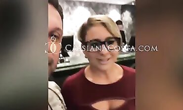 Bored MILF Goes Out With Spouse To Find A Friend For A Homemade Threesome