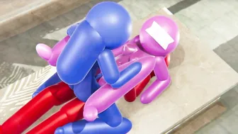 Blue and Crimson Futa Threesome: Double Penetration