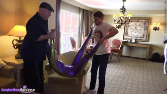 Joy Plays with a Flexible Vinyl Doll