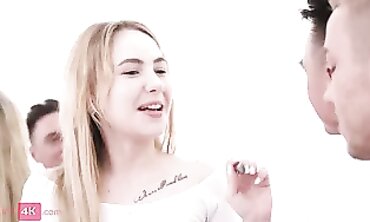 Bella Mur: Blonde Bombshell in a Dual DP Threesome