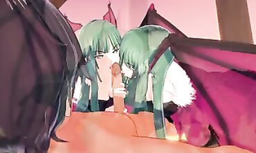 Morrigan Aensland 3D Hentai Threesome