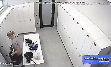 IP Camera POV: Fresh Russian Amateur in Locker Room