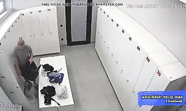 IP Camera POV: Fresh Russian Amateur in Locker Room