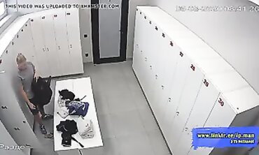 IP Camera POV: Fresh Russian Amateur in Locker Room
