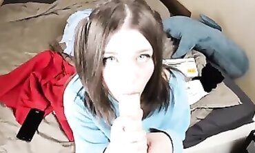 Lovely Amateur Blowjob and Solo Play Session Part 3