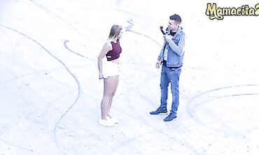 Serbian Bombshell Vyvan Hill Takes Alberto Blanco's Beef Whistle in Public