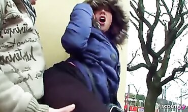 barely legal Redhead Nubiles Have Nasty Hardcore Sex Outdoors in the City