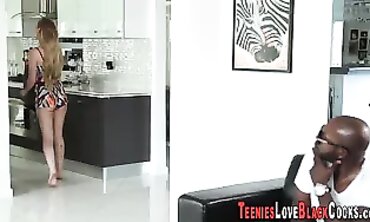 Ultra-Kinky Blonde Tugs African Manhood