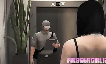 GTA 5 Homeless Brunette Trades Sex for Food