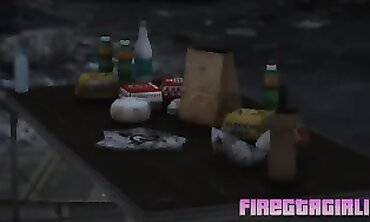 GTA 5 Homeless Brunette Trades Sex for Food