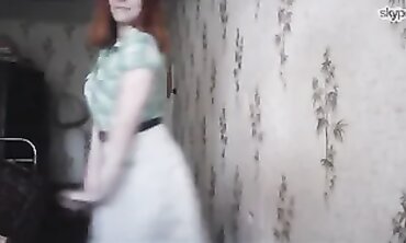 POV Webcam: Redhead Maria on Skype