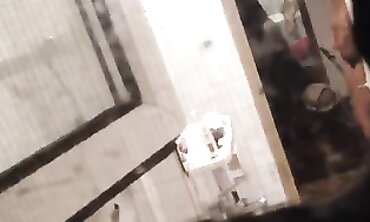 Dark-Haired Amateur Caught in Bathroom Window