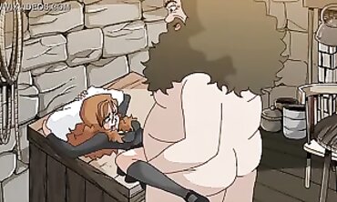 Big Bearded Guy Fucks Petite Redhead Senior in Hentai