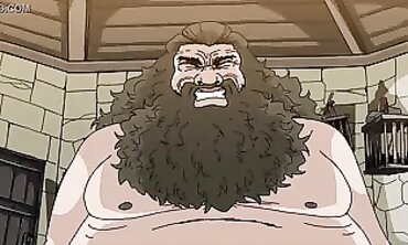 Big Bearded Guy Fucks Petite Redhead Senior in Hentai