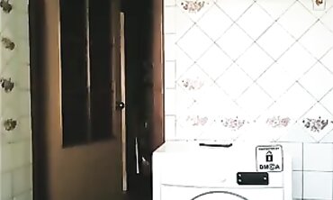 Beauty's Live Webcam Striptease in the Kitchen