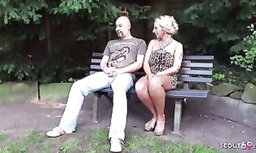 German MILF Gets Public Cumshot Surprise From Stranger