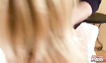 POV: Blonde Emily Fingered and Handjob Action