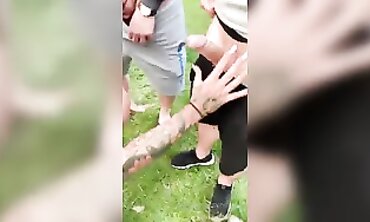 Sophie the Bitch Gets a Public Blowbang