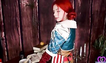 Triss Merigold Witcher Cosplay Rough Sex & Creampie