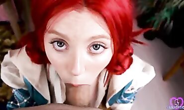 Triss Merigold Witcher Cosplay Rough Sex & Creampie