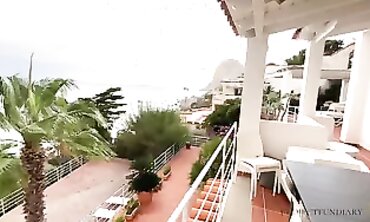 POV Morning Quickie With Stepsis On The Balcony