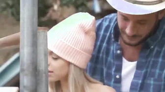 Petite Blonde Seduces Cowboy in Hardcore City Encounter
