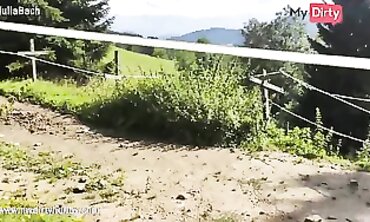 Slim German First-Timer Banged by Stranger Outside