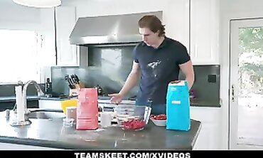 Petite Madi Collins Gets Railed In A Kitchen