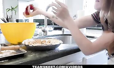 Petite Madi Collins Gets Railed In A Kitchen