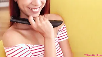 Hot Step-Sister Helps Her Stepbrother Out