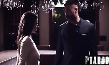 Petite Waitress Jill Kassidy Tempts Her Married Boss