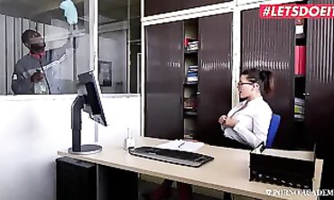 Anna Polina Gets a BBC Jizz Shotgun in the Office