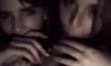 Outdoor POV Threesome: Two Hot Dolls Deepthroat a Massive Cock