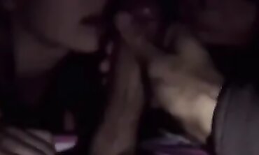 Outdoor POV Threesome: Two Hot Dolls Deepthroat a Massive Cock