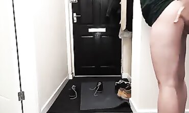 British Blonde MILF Interrupted by Delivery During Threesome