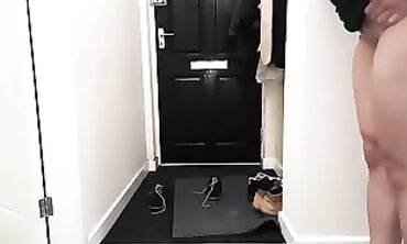 British Blonde MILF Interrupted by Delivery During Threesome