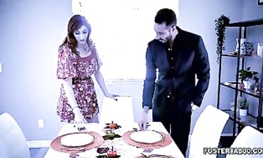 Ungrateful MILF Aria Carson Gets Bound and Punished on the Table