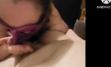 BBW Wife Deep-Throats Her Tiny Hotwife Lover