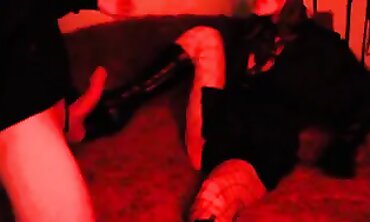 Mature Catwoman Eva Latex In Red Rubber Bondage Blowjob